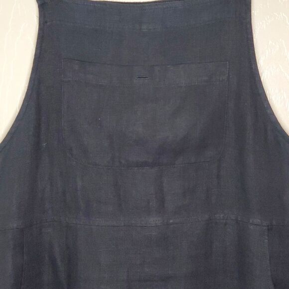 Talbots Black 100% Linen Shift Midi Dress Size M - Picture 5 of 11